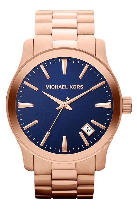 michael kors blue watches|michael kors watch blue face.